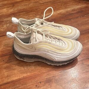 Nike Air Max 97 Terrascape Mens Size 6.5 Triple White Running Shoes Sneakers